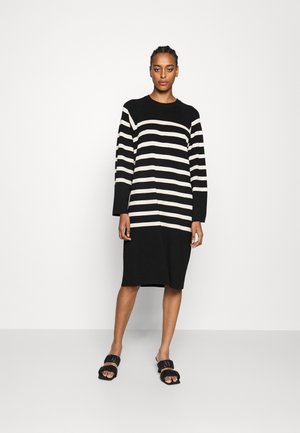 Object Tall OBJESTER DRESS - Φόρεμα-πουλόβερ - black/sandshell