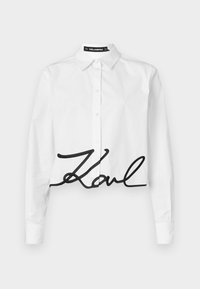 CROPPED SIGNATURE SHIRT - Užsagstoma palaidinė - white