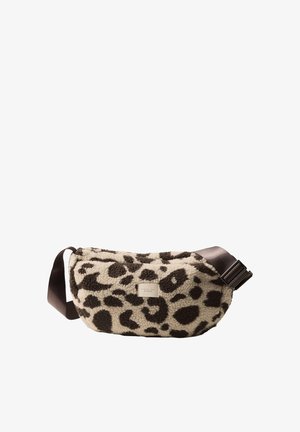Street One Studio, TEDDY-TASCHE MIT LEO-MUSTER - Sac banane - charred brown