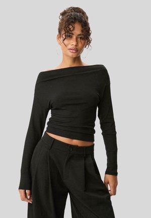 BOATNECK  - Top s dlhým rukávom - black