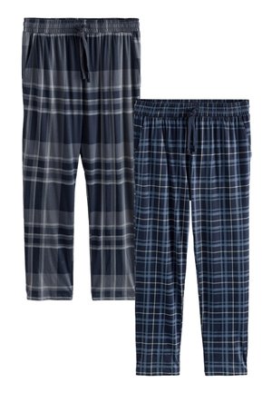 Next REGULAR FIT 2PACK - Pantaloni de pijama - black navy blue check