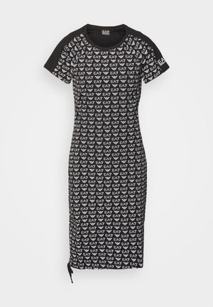 DRESS ALLOVER LOGO - Robe de jour - fancy black/white