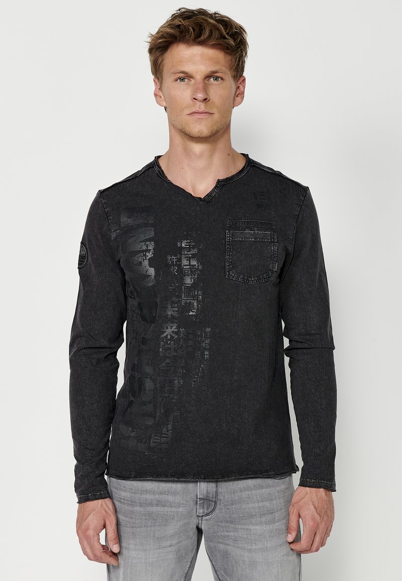 Koroshi Top s dlhým rukávom - black