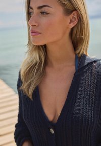 Next STITCH DETAIL COLLAR - REGULAR FIT - Kardiganas - navy blue