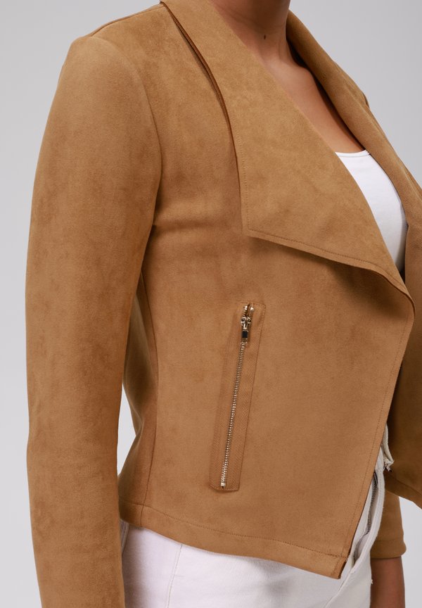 Faux leather jacket - camel4