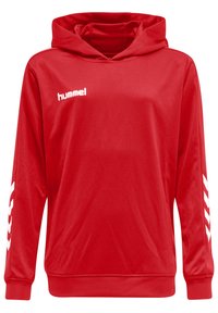 Hummel - HMLPROMO POLY HOODIE - Džemperis su gobtuvu - true red Miniatiūros vaizdas 1