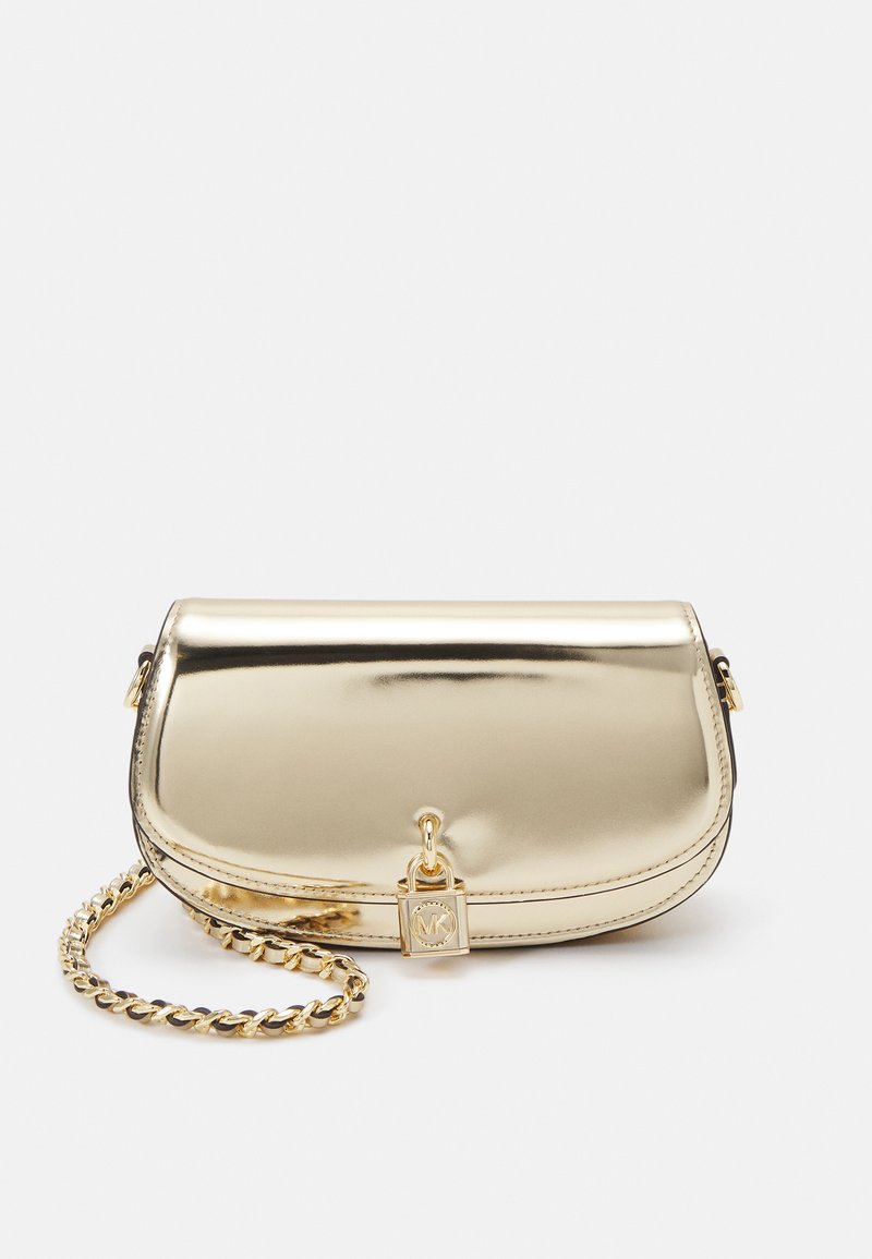 MICHAEL Michael Kors MILA CHAIN SLING Across Body Bag Pale Gold michael-michael-kors-mila-chain-sling-across-body-bag-pale-gold