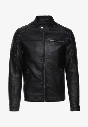 JJEROCKY JACKET - Kunstlederjacke - black