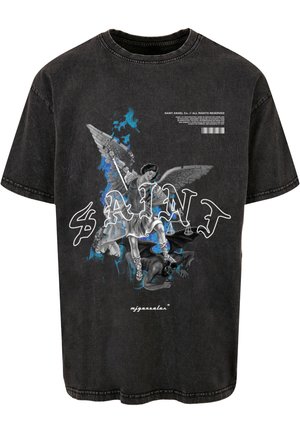 ACID WASHED HEAVY  - T-shirts med print - black