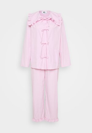 Sleeper LYBID PAJAMA WITH RUFFLED COLLAR - Nachtwäsche Set - pink/white
