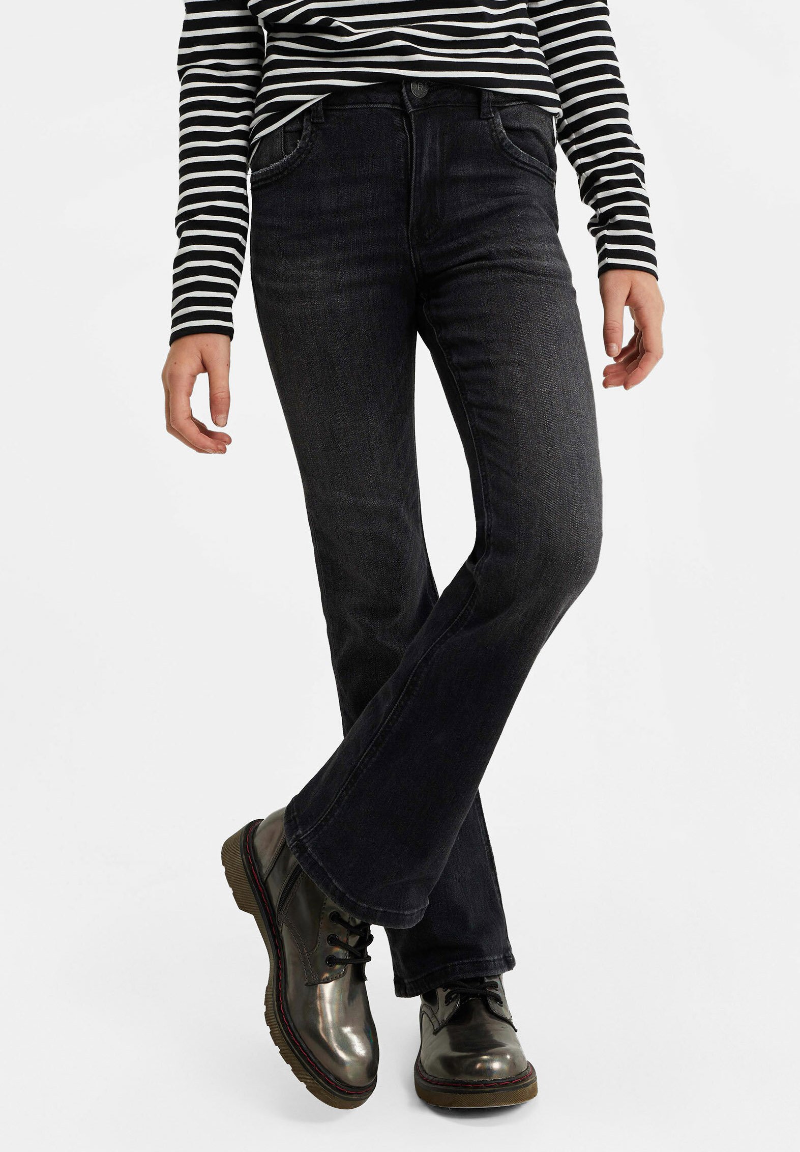 WE Fashion MEISJES - Bootcut jeans - dark grey/Donkergrijs - Zalando.nl