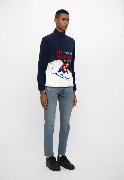 Polo Ralph Lauren LONG SLEEVE - Pulover iz flisa - navy multi