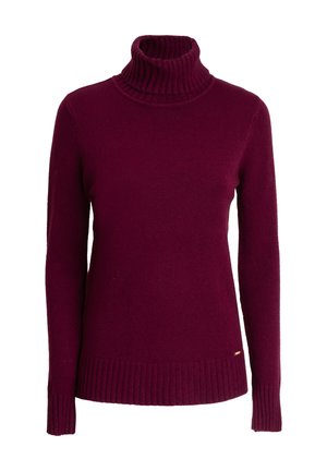 INFLUENCER, INFLUENCER PULLOVER TURTLENECK LINE PULL MID-THICK - Strickpullover - plum