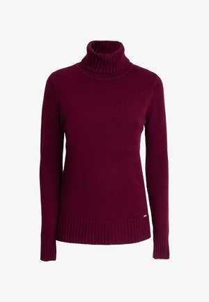 INFLUENCER, INFLUENCER PULLOVER TURTLENECK LINE PULL MID-THICK - Strickpullover - plum