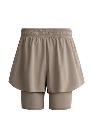 OYSHO, TECHNICAL MID RISE 2-IN-1 SHORTS - Short - dark mink