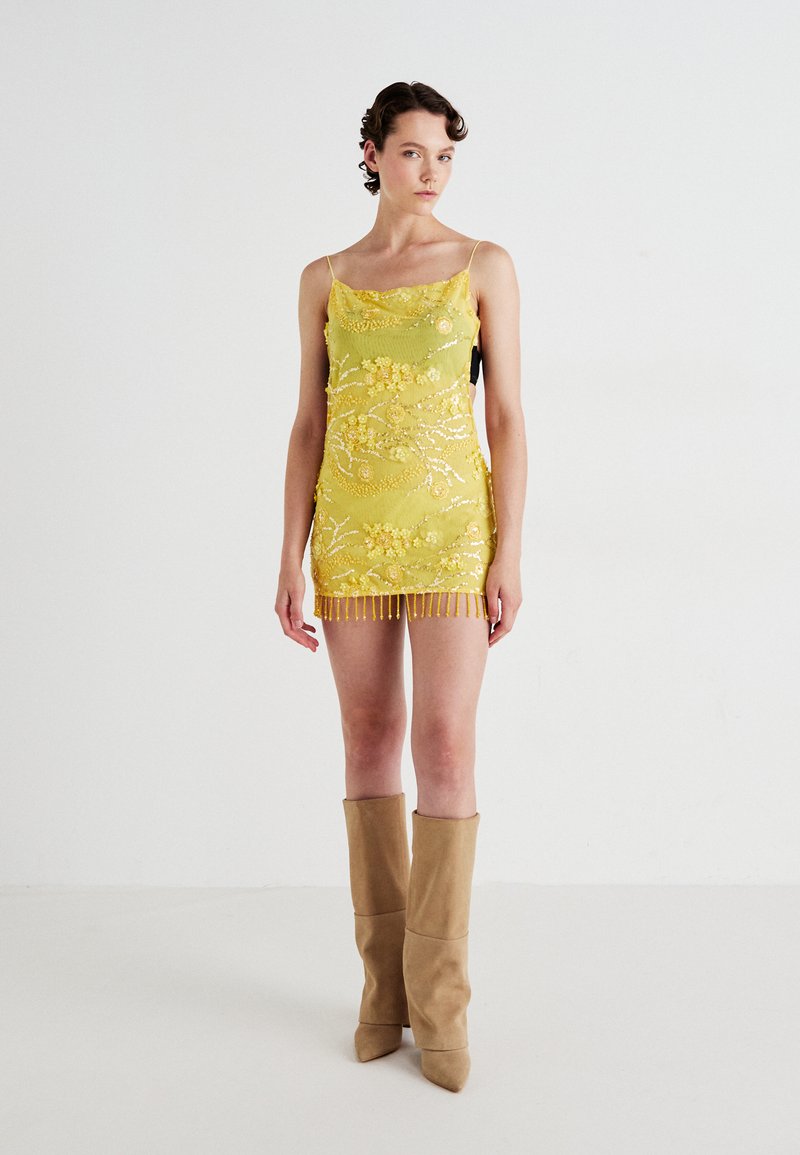 knee length dresses for ladies Shop Leopard Metallic Mirage Mini Dress | Jaded London