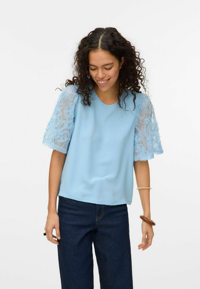 Vero Moda Damen T-Shirts Brunnera Blue