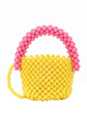 Handbag - gelb pink mehrfarbig