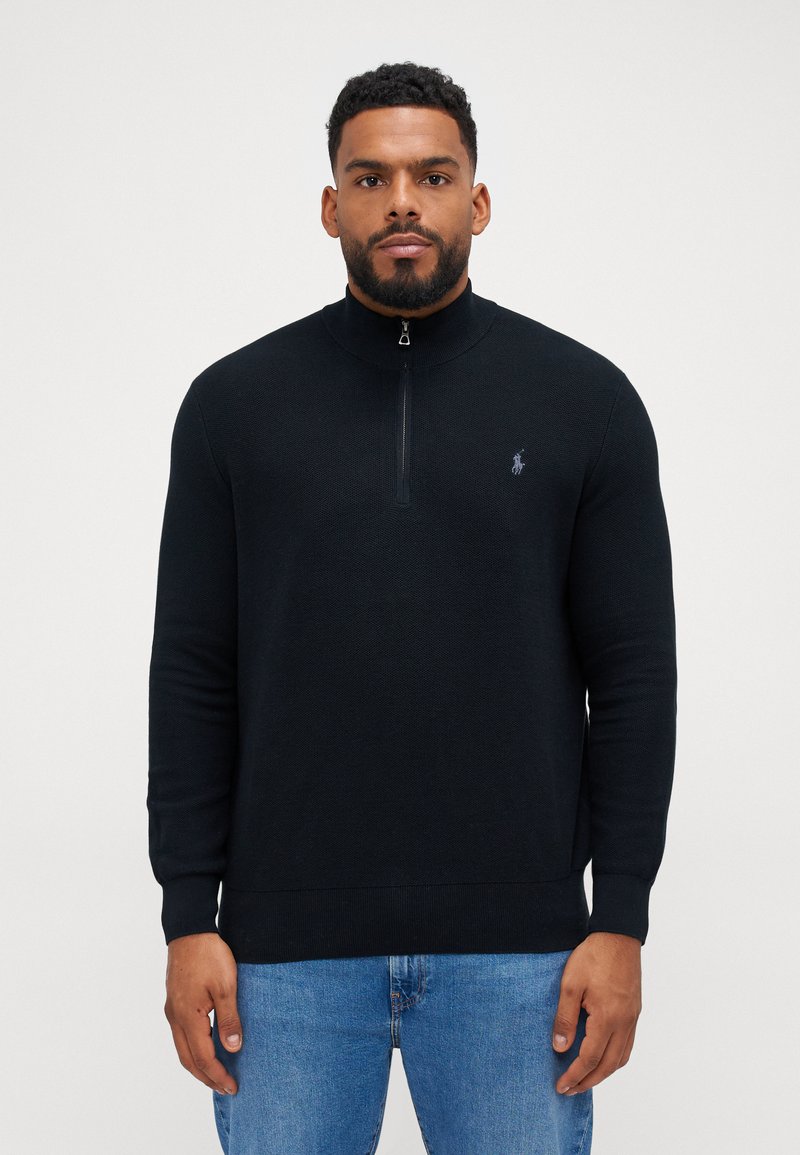 Polo Ralph Lauren Big & Tall QUARTER-ZIP JUMPER - Džemperis - black