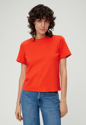 s.Oliver LEICHT VERKÜRZTES  - T-shirt imprimé - dunkelorange