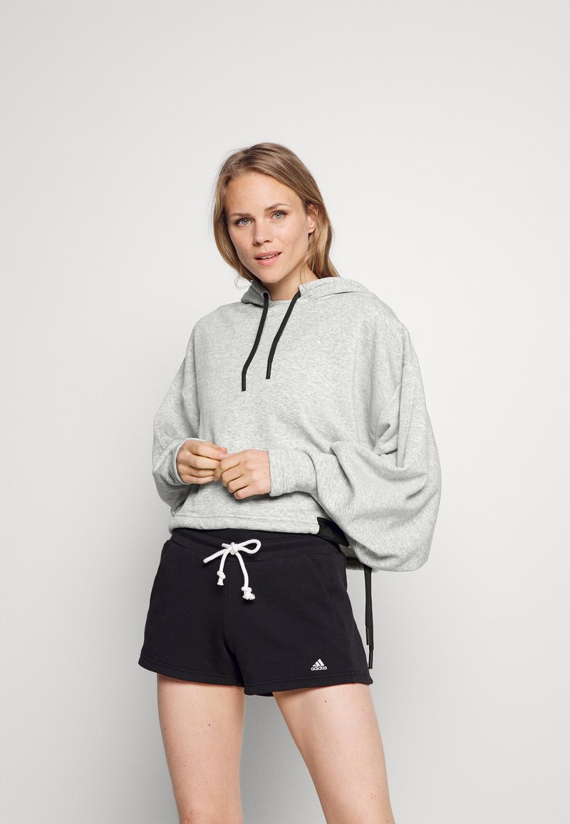 adidas Performance Felpa con cappuccio - medium grey heather