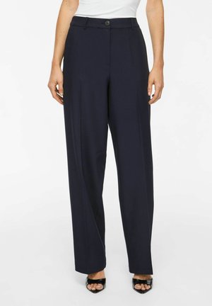 VILA TROUSERS VIBEATA HIGH WAIST - Nadrágok - navy blazer