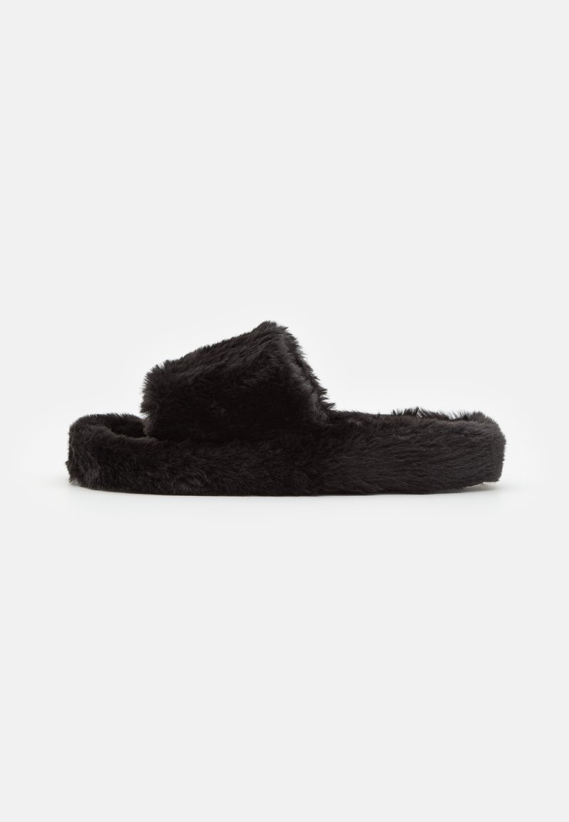 ONLY SHOES ONLHARPER TEDDY SLIDE - Slippers - black - Zalando.ie