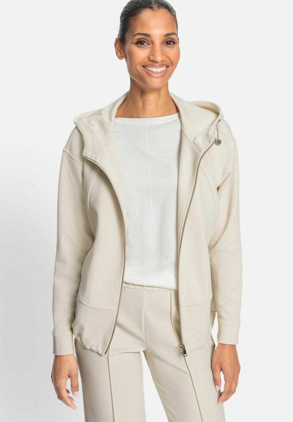 MIT SEITLICHEN EINGRIFFSTASCHEN - Sweatjacke - beige