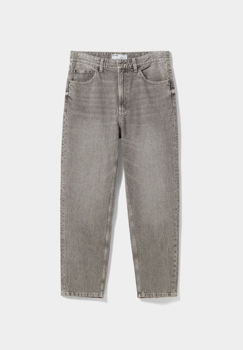 Bershka Straight leg jeans donkergrijs gemêleerd Bershka Straight leg jeans donkergrijs gemêleerd