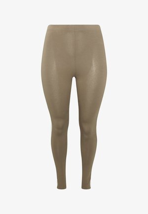 Yours Clothing, SIDE STRIPE ACTIVE LEGGINGS - Leggings - Trousers - light brown