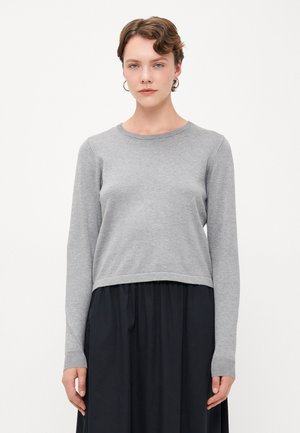 VMSILJE O NECK - Strikkegenser - medium grey melange