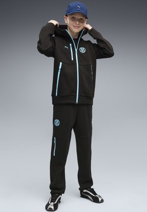 Puma, OLYMPIQUE DE MARSEILLE PUMATECH KAPUZENJACKE UNISEX - Sweatjacke - black-vibrant blue