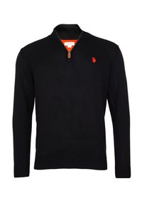 TROYER HALF ZIP - Svetrík - schwarz