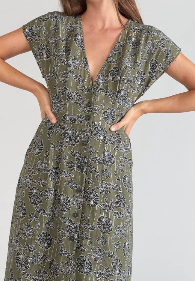 Robe Kaki Robe Alani Le Temps Des Cerises Robe Longue Tolypel Kaki