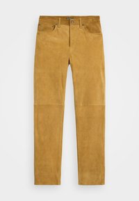 LEATHER &AMP; SKINS-STRAIGHT-PANTS - Pantalon en cuir - gold dust