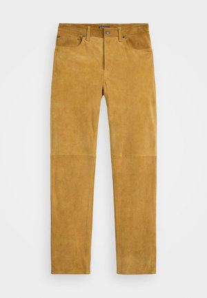 LEATHER &AMP; SKINS-STRAIGHT-PANTS - Ādas bikses - gold dust