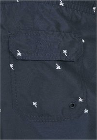 Urban Classics EMBROIDERY - Fürdőnadrág - palmtree midnighnavy/white