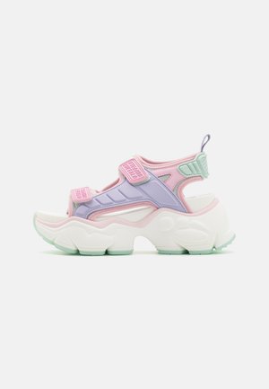 BINARY TRACK - Platform sandals - multi-coloured pastel