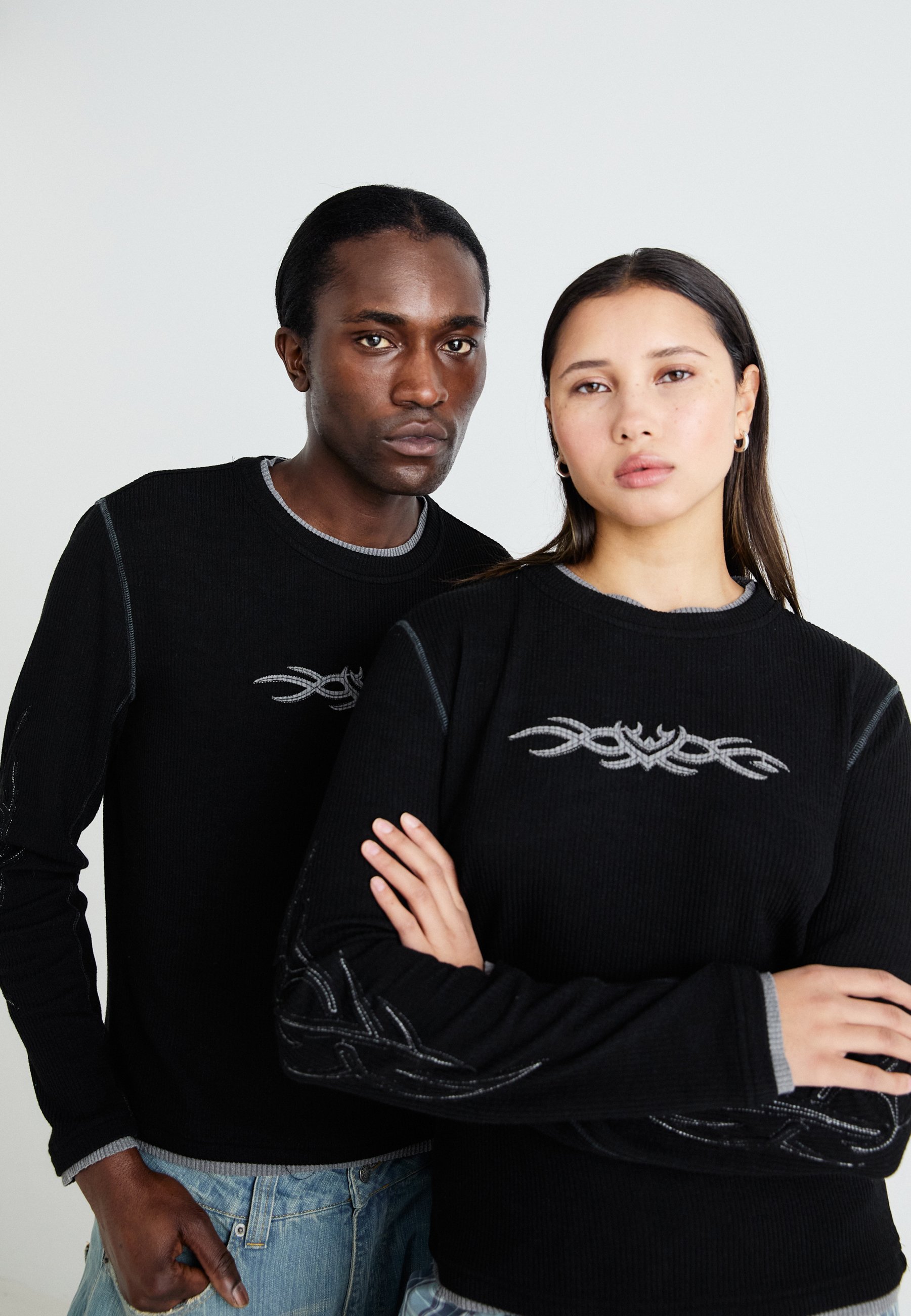 トップス Jaded London Black Tattoo Applique Tee Black Tattoo Applique Tee | Jaded London | Clothing