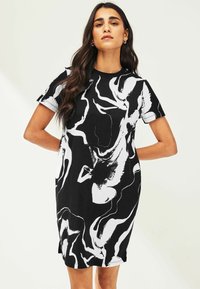 Next REGULAR FIT - Trikotaažkleit - black animal