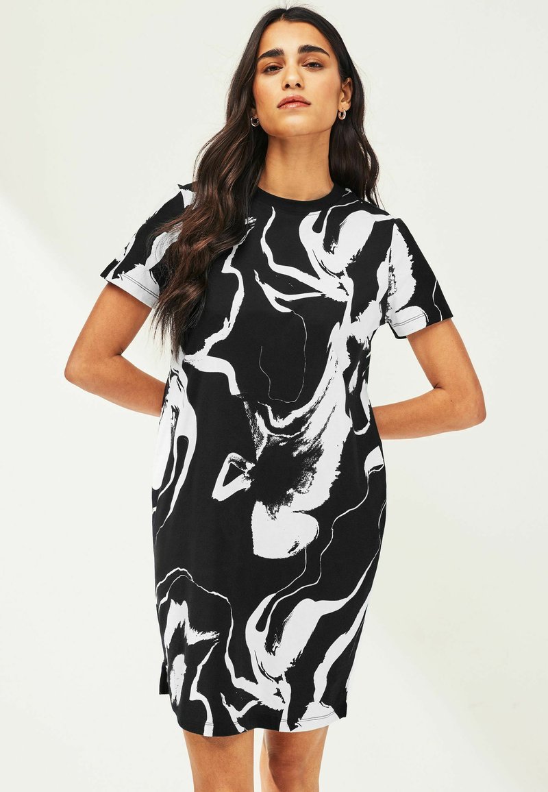 Next REGULAR FIT - Trikotaažkleit - black animal