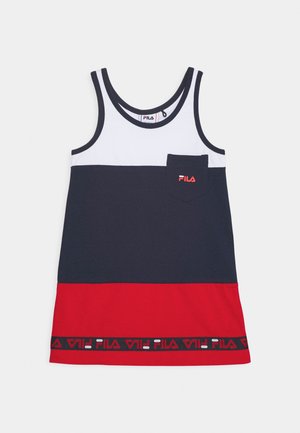 DORY TAPED TEE DRESS - Jersey dress - black iris/true red/bright white