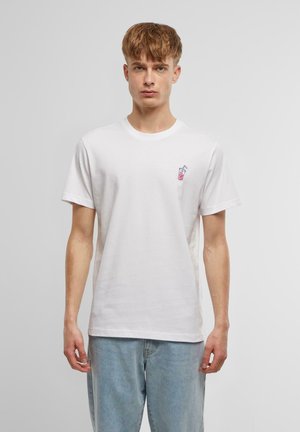 DRINK EMB - Print T-shirt - white