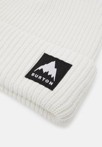 Burton Partylap Beanie - Stout White, High-Profile Fit With Fold-Up Cuff, Unisex One Size