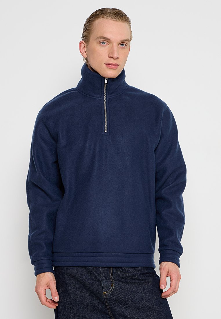 Denham Fleece trui donkerblauw