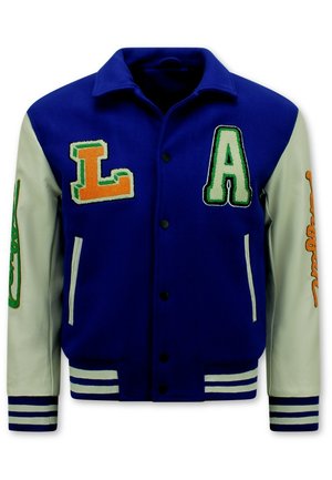 GEBORDUURDE RETRO COLLEGE  OVERSIZED - Lichte jas - blauw