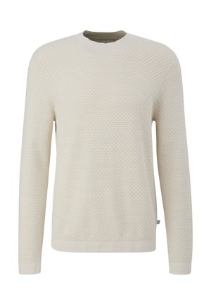 QS MET GARMENT WASH - Maglione - wollweiß