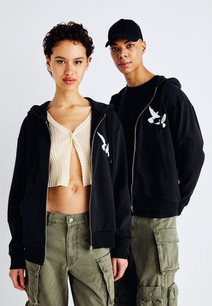 Jack & Jones JORDOVES ZIP HOOD UNISEX - Sweatjakke - black