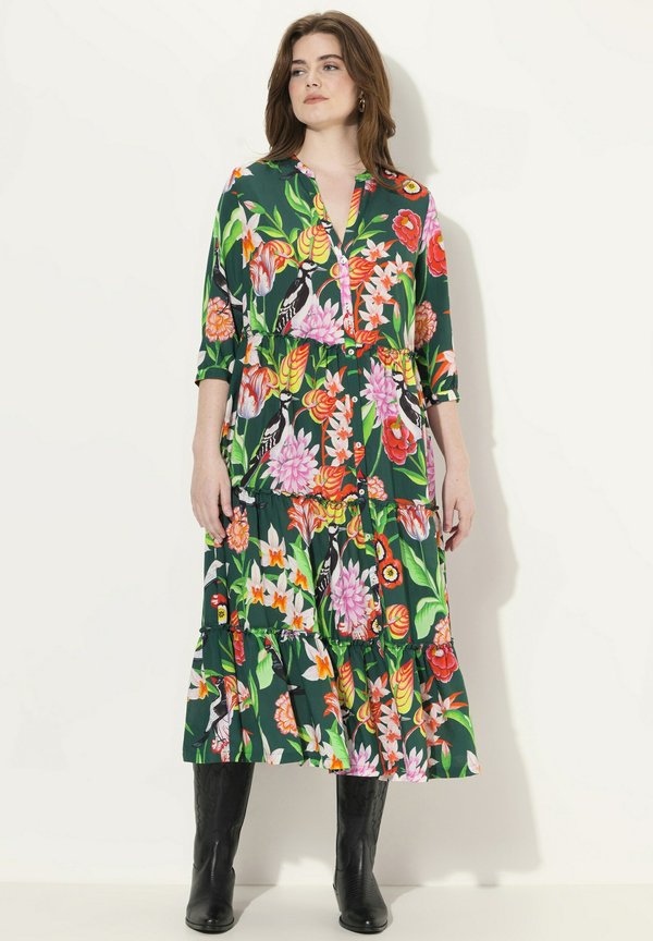MIXED FLORAL PRINT 3/4 SLEEVE - Blusenkleid