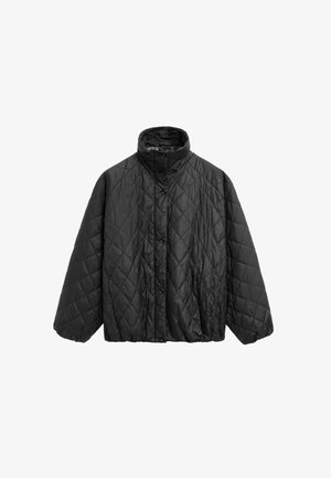 Massimo Dutti, HIGH NECK QUILTED BOMBER JACKET - Overgangsjakke - black